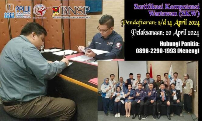 
					Jadwal Sertifikat Kompetensi Wartawan PPWI