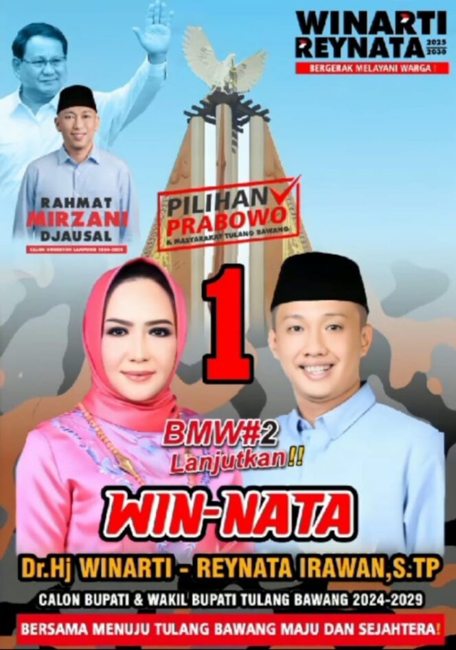 
					Dukungan Masyarakat Meningkat, Winarti-Reynata Siap Majukan Tulangbawang