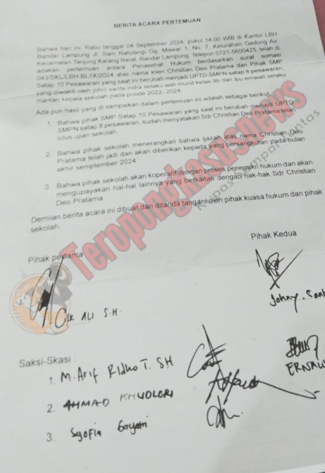 
					Korban Bullying di SMPN 10 Pesawaran Alami Gegar Otak, Diduga Kasus Terkendala Pungli dan Korupsi Sampul Raport