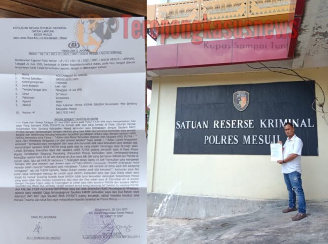 
					Jurnalis TeropongKasusNews.com Alami Intimidasi dan Ancaman Kekerasan di Mesuji, Polisi Didesak Bertindak Tegas
