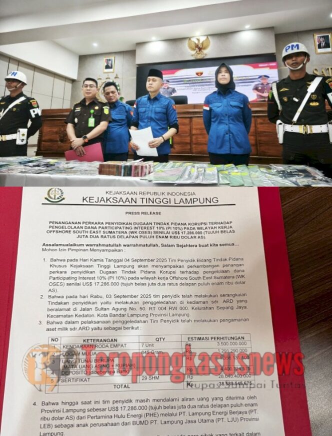 
					Kejati Lampung Sita Harta Rp38,5 Miliar Milik Mantan Gubernur Arinal Djunaidi