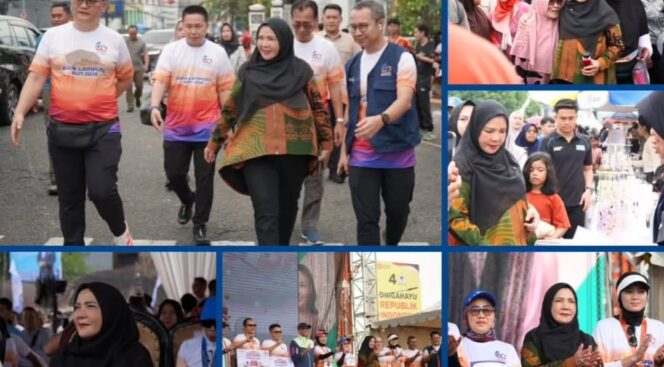 
					Wali Kota Bandar Lampung, Hj. Eva Dwiana, Menghadiri Acara Bank Lampung Run 2026 Yang Digelar di Tugu Adipura