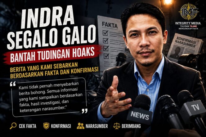 
					Indra Segalo Galo Bantah Tudingan Hoaks: “Kami Bekerja Berdasarkan Fakta dan Konfirmasi”