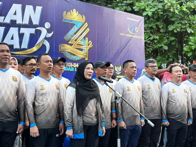 
					Ribuan Warga Semarakkan Jalan Sehat HUT ke-344 Bandar Lampung