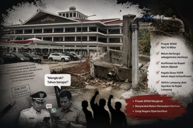 
					Dugaan SPAM Pesisir Barat Rp4,16 Miliar Disiapkan Masuk Kejati, Bupati Masih Bungkam